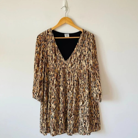 Sunday Best Aritzia Jinx Animal Print Leopard Mini Dress Sz  Small - Picture 4 of 9